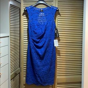 XSCAPE Blue lace dress